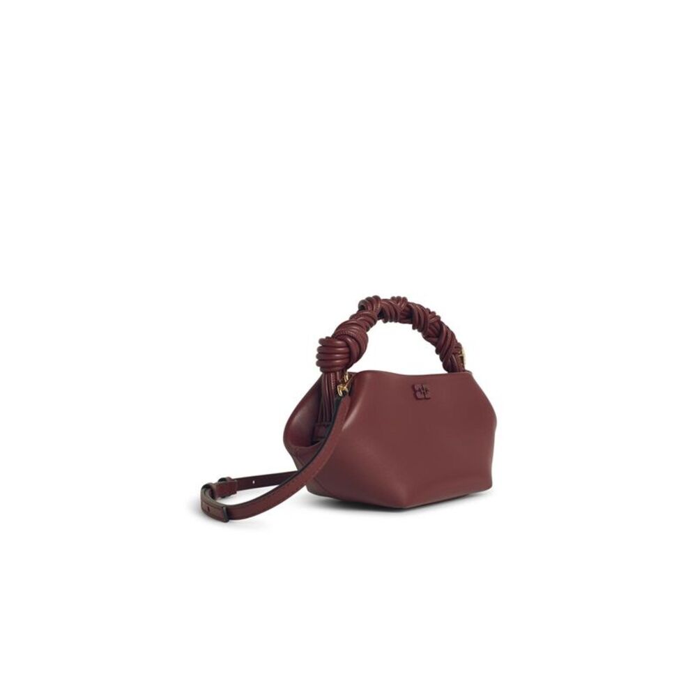Ganni 'Bou' Burgundy Leather Blend Mini Bag Women - Picture 2 of 3